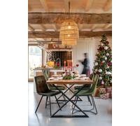 Manahee Design | Sapin de Noël Mi-Mur avec Lumières LED | Vert | 225 x 150 x 150 cm