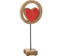 Manahee Design | Sculpture Cœur en Bois de Manguier Multicolore | 24x11x5 cm | 0,125 kg