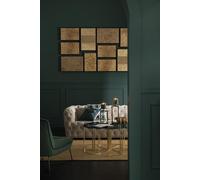 Manahee Design | Set de 6 Tables Tornado Métal Doré/MDF/Verre Multi | 48x100x100 cm