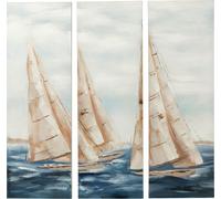 Manahee Design | Set de trois peintures acryliques sur toile | Multicolore | 120 x 40 x 3,5 cm | Toile
