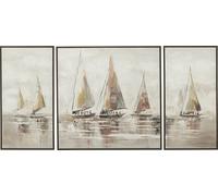 Manahee Design | Set de trois peintures acryliques sur toile | Multicolore | 72,5 x 72,5 x 4,5 cm | Toile