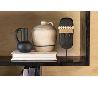 Manahee Design | Statuette Olivier en pierre noire | Noir | 27x10x7 cm