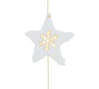 Manahee Design | Suspension Étoiles Coton/Lin/Polyester Blanc | 150 x 13 x 1 cm