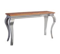 Manahee Design | Table console Sheesham massif / métal | Marron et argent | 130x76,5x42 cm