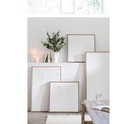 Manahee Design | Tableau sur toile Lauwra blanc | Blanc | 80x120x4 cm