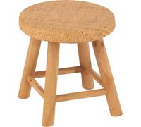 Manahee Design | Tabouret Rond en Rotin Naturel | 29 cm x 28 cm x 28 cm