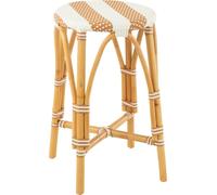 Manahee Design | Tabouret Rotin Beige/Blanc Large | 65 x 38 x 38 cm | 2.6 kg