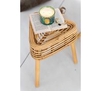 Manahee Design | Tabouret Triangle en Rotin Naturel | Naturel | 42 x 40 x 40 cm
