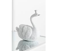 Manahee Design | Tirelire Cygne Polyresine Blanc/Argent | 18 cm hauteur | 9x15 cm