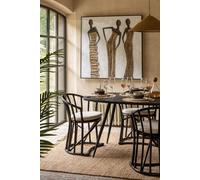 Manahee Design | Toile Murale 3 Femmes Africaines | Multiples Couleurs | 120 x 120 x 4,5 cm
