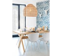 Manahee Design | Trophée tête de cerf suspendue polyrésine blanche | 60 x 12 x 50 cm