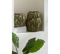 Manahee Design | Vase Botanica Haricot Haut Argile Vert | Vert | 38x30,5x32 cm