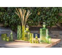 Manahee Design | Vase Boule Feuilles Verre Vert | Verre | 11x9.5x9.5 cm | Lot de 2