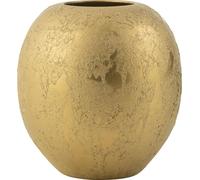 Manahee Design | Vase Boule Rond en Céramique Dorée | 40 cm x 40 cm x 40 cm