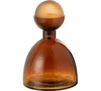 Manahee Design | Vase bouteille en verre brun | 29 cm H | 20 cm L | 20 cm l