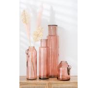Manahee Design | Vase cylindrique en verre rose clair | 25 cm x 20 cm x 20 cm