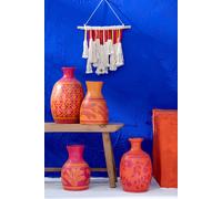 Manahee Design | Vase en Céramique/Biscuit Terracotta Rose/Orange | 43 cm x 27 cm x 27 cm