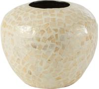 Manahee Design | Vase en rotin beige | Dimensions 26x26x21.5 cm
