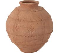 Manahee Design | Vase Kaia Rond en Céramique Terracotta | Brun | 28,5 x 26,5 x 26,5 cm