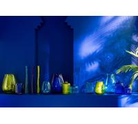 Manahee Design | Vase tube en verre jaune | 51 cm x 9,5 cm x 9,5 cm