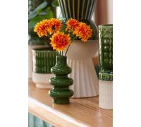 Manahee Design | Vases Buoys en porcelaine vert/blanc assortiment de 2 | 7,5 x 7,5 x 14 cm