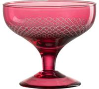 Manahee Design | Verre à Boisson Rond en Verre Rouge | 10 cm x 11,5 cm x 11,5 cm