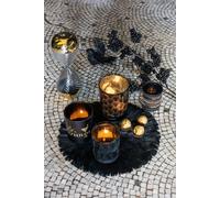 Manahee Design | Verre Noir | Hauteur 13 cm | Longueur 10 cm | Largeur 10 cm
