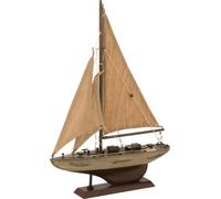 Manahee Design | Voilier en bois paulownia marron Small | Bois | 43 x 30 x 6,5 cm