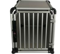 Manahee Pawni | Aluminium robuste | Sécurité avec serrure | 90 x 55 x 65 cm | Coffre auto premium pour chien jusqu'à 30 kg