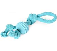 Manahee Pawni | Corde à Nœuds avec Lasso et Boule | Bleu | 8 x 39 cm