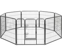 Manahee Pawni | Enclos pour chiots Topmast 8 panneaux | Gris | 640 cm circonférence | 120 cm hauteur