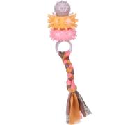 Manahee Pawni | Jouet chiot | Anneaux en caoutchouc à picots avec corde en coton | 20 cm