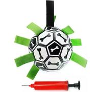 Manahee Pawni | Jouet pour chien Ballon de football 16 cm | Couleur multicolore | Avec cordes & pompe | Flottant