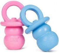 Manahee Pawni | KONG Puppy Binkie | Caoutchouc puppy doux | Dimensions 6,5 x 11,5 cm | Bleu ou Rose