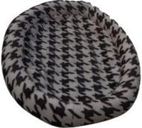 Manahee Pawni | Lit pour chat en peau de mouton noir gris | 45x40 cm