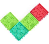 Manahee Pawni | Tapis de Léchage Flexible en Silicone | Multicolore | 14 x 14 cm