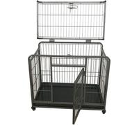 Manahee Pawni | Topmast Cage pour Chien Heavy Duty Pliable | Gris Anthracite | 79L × 53l × 61H CM