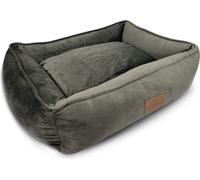 Manahee Pawni | Topmast Panier pour chien Soft Velours | Gris | 61 x 48 cm