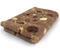 Manahee Pawni | Vet Bed Circles polyester brun crème | latex antidérapant | rouleau 10 m x 150 cm