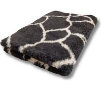 Manahee Pawni | Vet Bed Imprimé Girafe Polyester Brun Foncé | Latex Antidérapant | 75 x 50 cm