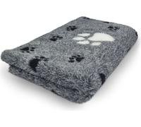 Manahee Pawni | Vet Bed Polyester Anthracite Avec Empreinte de Patte 10 Mètres | Tapis pour Chien Imperméable