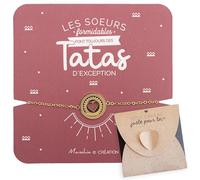 Manahia - Bracelet tata - Acier inoxydable - Les sœurs formidables font toujours des tatas d’exception - Cadeau original femme, bijoux message, cadeau anniversaire tante