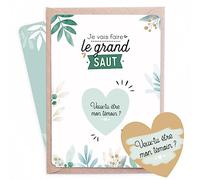 Manahia Carte à Gratter Demande Témoin Homme - Veux-tu être mon Témoin ? - Annonce Mariage Originale & Ludique avec Enveloppe Kraft - Design Français