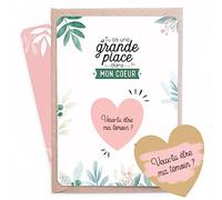 Manahia Carte à Gratter Demande Témoin Mariage - Veux-tu être ma Témoin ? - Annonce Originale et Ludique avec Enveloppe Kraft - Fabriqué en France