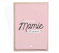 Manahia Carte Mamie - Pour ma Mamie d'Amour | Livrée avec Enveloppe Kraft | Carte de Voeux | Bonne Fête Mamie | Noël | Anniversaire | Fête des Grands-Mères