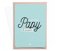 Manahia Carte Papy - Pour mon Papy d'Amour | Livrée avec Enveloppe Kraft | Carte de Voeux | Fête des pères | Noël | Anniversaire | Fête des Grands-Pères
