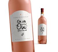 Manahia Étiquette Bouteille Annonce Mariage - On va se dire OUI - Autocollant pour Vin, Champagne & Bière - Idée Originale Fiançailles & Faire-Part - Imprimé en France (1 unité)