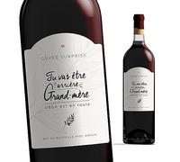 Manahia - Étiquette Bouteille Annonce - Tu vas être arrière-grand-mère - Naissance ou Grossesse - pour Vin, Bière, Champagne - Future mamie - Bébé en route