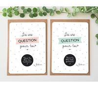 Manahia - Lot de 2 cartes à gratter demande parrain et marraine | Annonce originale baptême, cadeau filleul, annonce parrain, annonce marraine