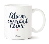 Manahia - Mug ATSEM Grand Cœur - Cadeau Merci Fin d'Année Scolaire